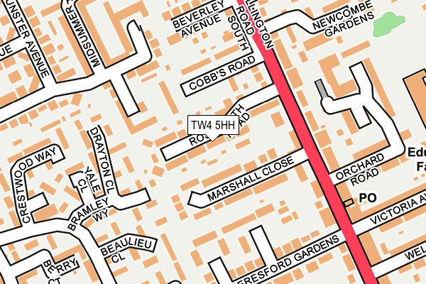 TW4 5HH map - OS OpenMap – Local (Ordnance Survey)