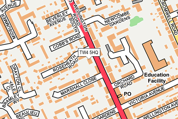 TW4 5HQ map - OS OpenMap – Local (Ordnance Survey)