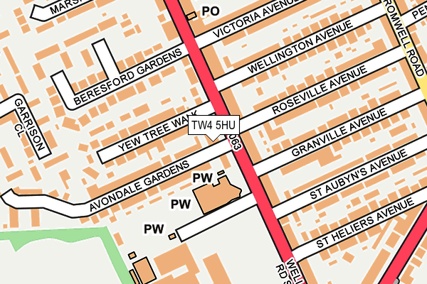 TW4 5HU map - OS OpenMap – Local (Ordnance Survey)