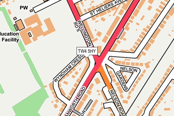 TW4 5HY map - OS OpenMap – Local (Ordnance Survey)