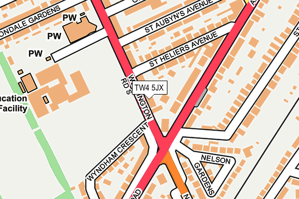 TW4 5JX map - OS OpenMap – Local (Ordnance Survey)