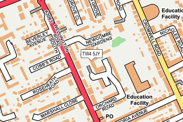 TW4 5JY map - OS OpenMap – Local (Ordnance Survey)