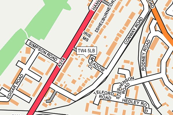 TW4 5LB map - OS OpenMap – Local (Ordnance Survey)