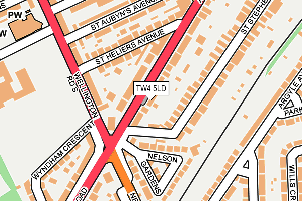 TW4 5LD map - OS OpenMap – Local (Ordnance Survey)