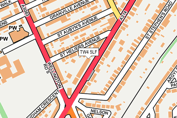 TW4 5LF map - OS OpenMap – Local (Ordnance Survey)