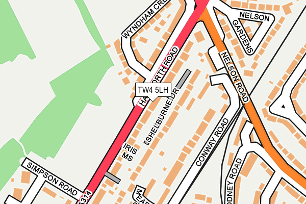 TW4 5LH map - OS OpenMap – Local (Ordnance Survey)