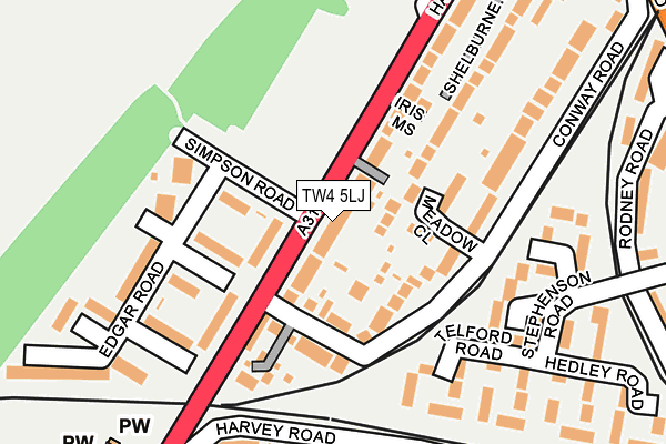 TW4 5LJ map - OS OpenMap – Local (Ordnance Survey)