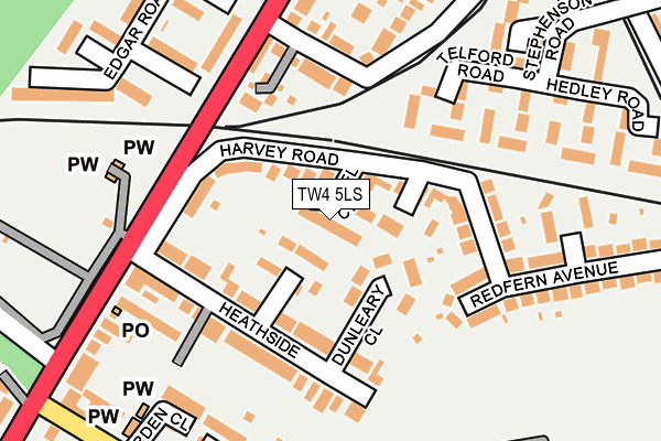 TW4 5LS map - OS OpenMap – Local (Ordnance Survey)