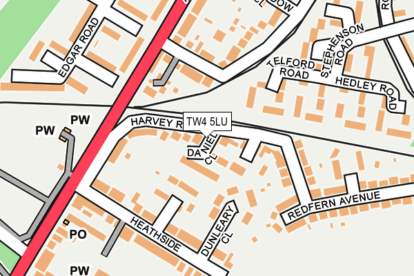 TW4 5LU map - OS OpenMap – Local (Ordnance Survey)