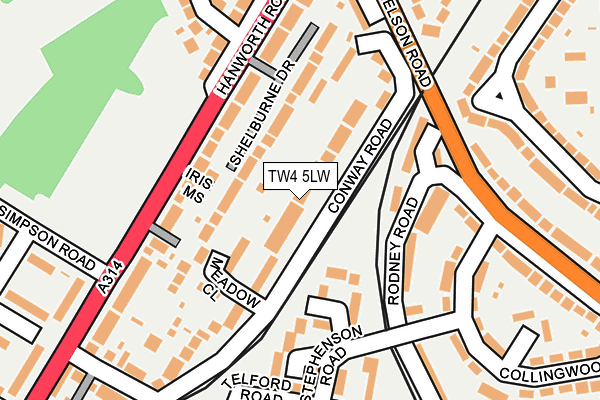 TW4 5LW map - OS OpenMap – Local (Ordnance Survey)