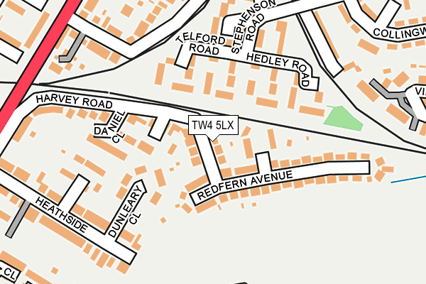 TW4 5LX map - OS OpenMap – Local (Ordnance Survey)