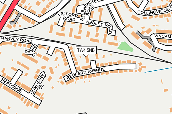 TW4 5NB map - OS OpenMap – Local (Ordnance Survey)