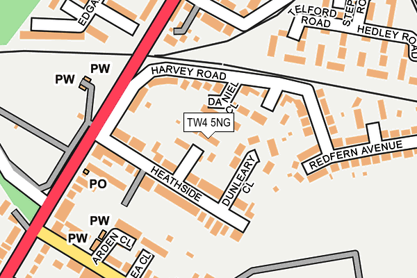 TW4 5NG map - OS OpenMap – Local (Ordnance Survey)