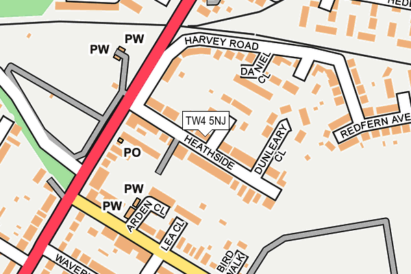 TW4 5NJ map - OS OpenMap – Local (Ordnance Survey)