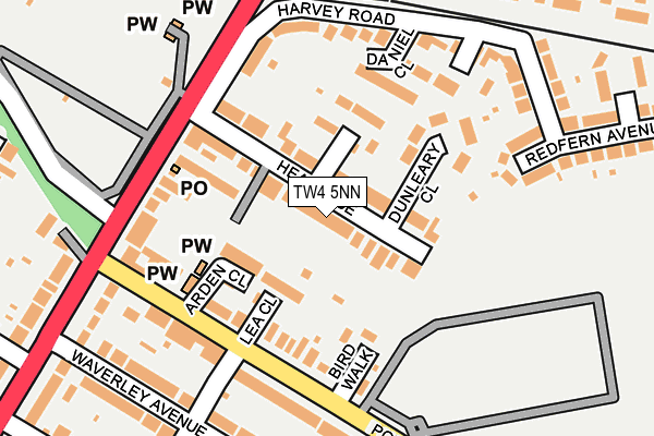 TW4 5NN map - OS OpenMap – Local (Ordnance Survey)