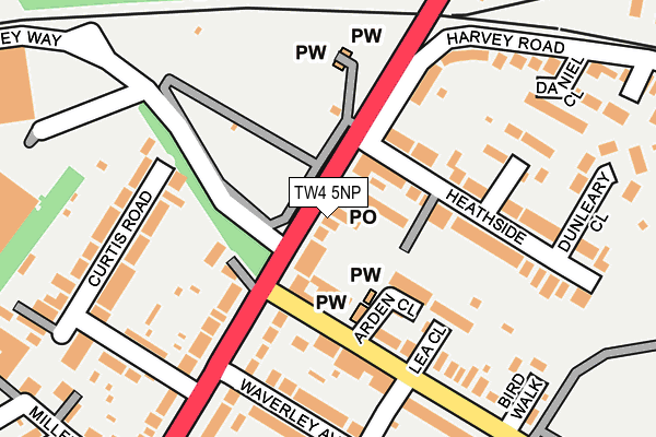 TW4 5NP map - OS OpenMap – Local (Ordnance Survey)