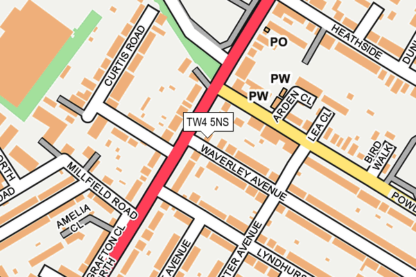 TW4 5NS map - OS OpenMap – Local (Ordnance Survey)