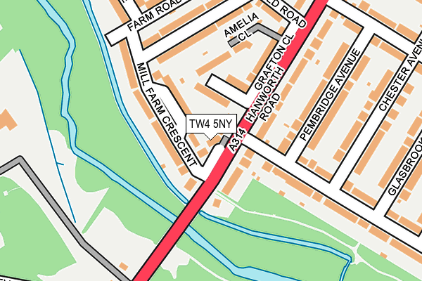TW4 5NY map - OS OpenMap – Local (Ordnance Survey)