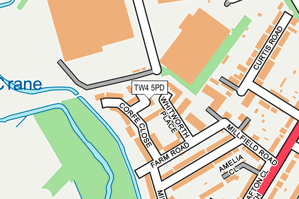 TW4 5PD map - OS OpenMap – Local (Ordnance Survey)