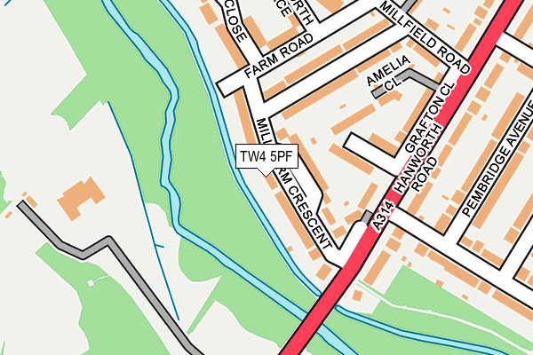 TW4 5PF map - OS OpenMap – Local (Ordnance Survey)