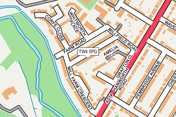 TW4 5PG map - OS OpenMap – Local (Ordnance Survey)