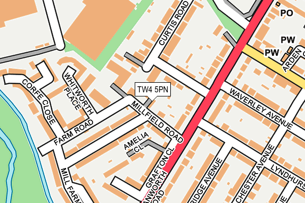 TW4 5PN map - OS OpenMap – Local (Ordnance Survey)