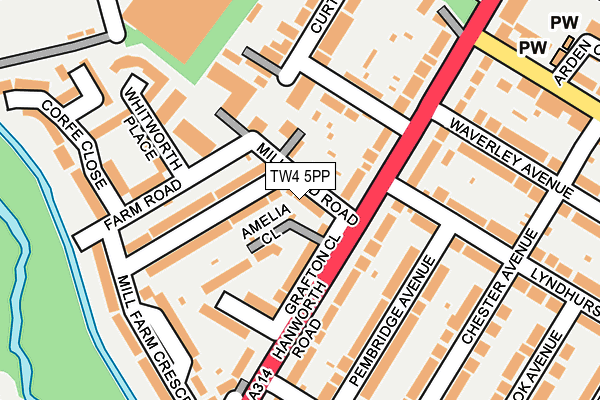 TW4 5PP map - OS OpenMap – Local (Ordnance Survey)