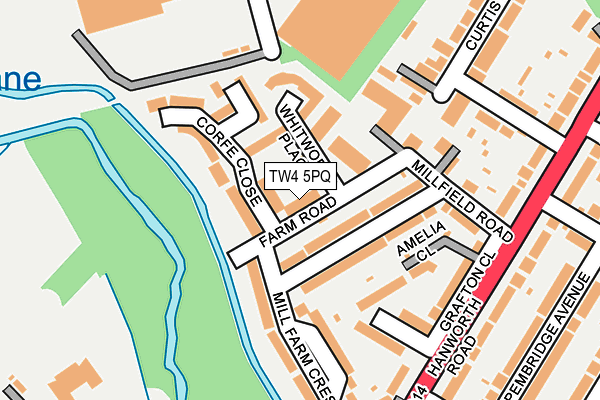 TW4 5PQ map - OS OpenMap – Local (Ordnance Survey)