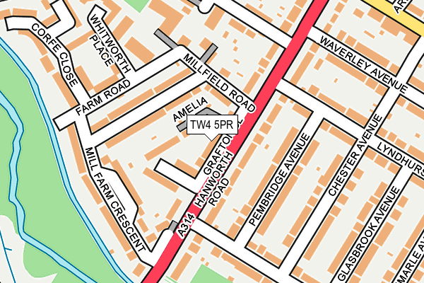 TW4 5PR map - OS OpenMap – Local (Ordnance Survey)