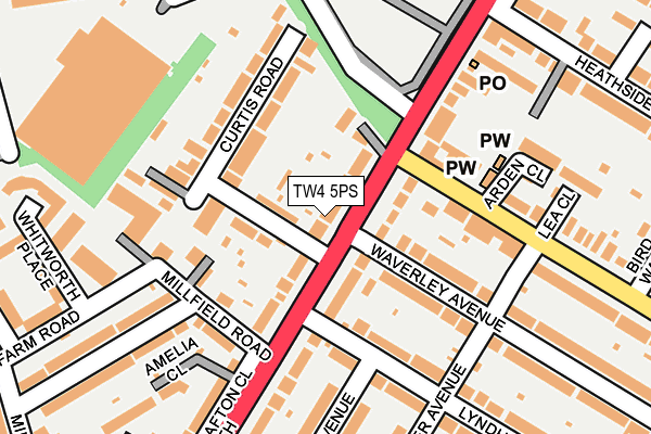 TW4 5PS map - OS OpenMap – Local (Ordnance Survey)