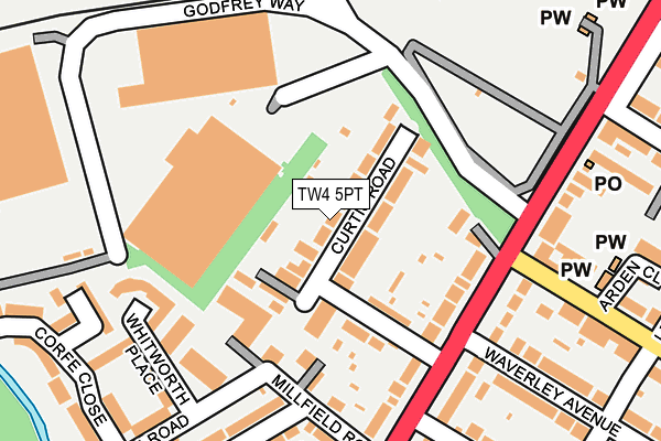 TW4 5PT map - OS OpenMap – Local (Ordnance Survey)