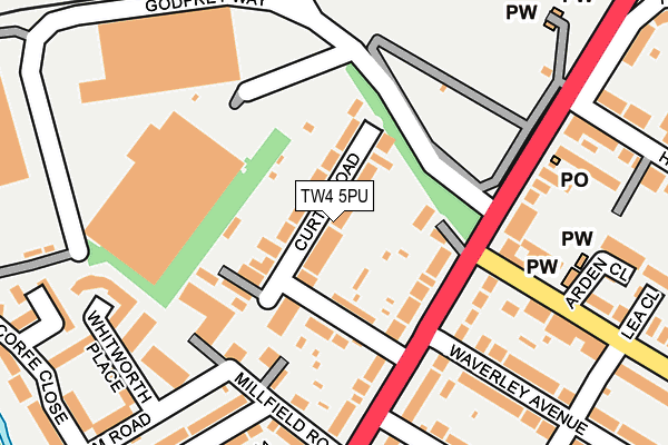 TW4 5PU map - OS OpenMap – Local (Ordnance Survey)