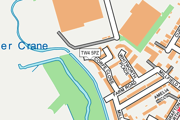 TW4 5PZ map - OS OpenMap – Local (Ordnance Survey)