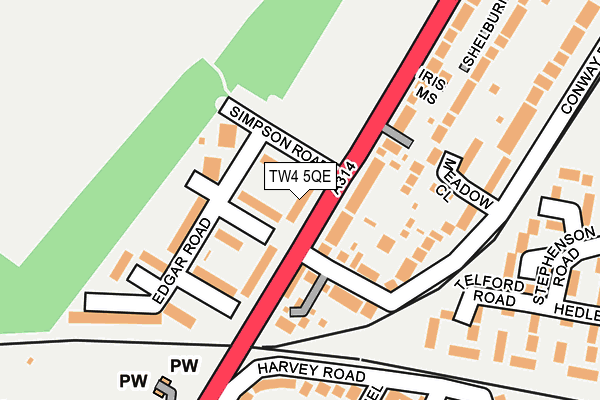 TW4 5QE map - OS OpenMap – Local (Ordnance Survey)