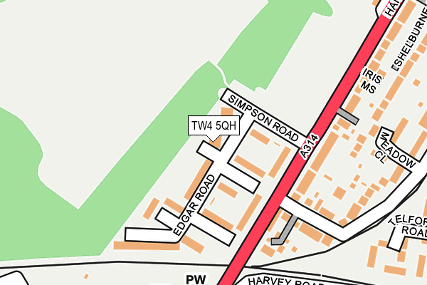 TW4 5QH map - OS OpenMap – Local (Ordnance Survey)