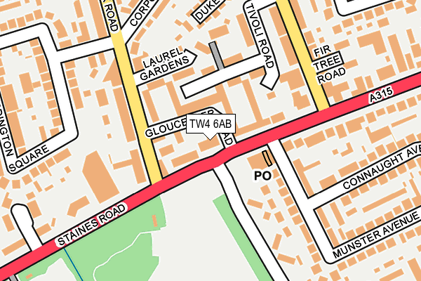 TW4 6AB map - OS OpenMap – Local (Ordnance Survey)