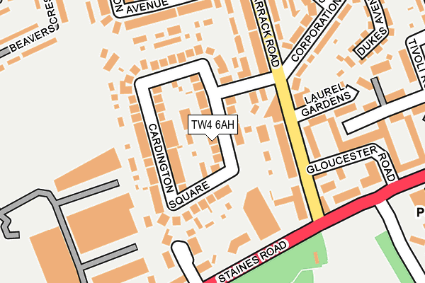 TW4 6AH map - OS OpenMap – Local (Ordnance Survey)