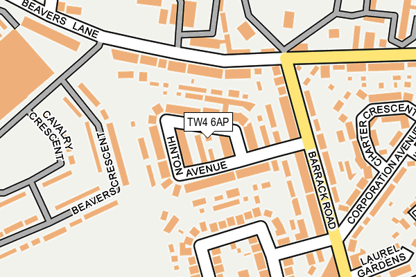 TW4 6AP map - OS OpenMap – Local (Ordnance Survey)