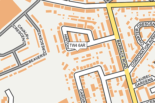 TW4 6AR map - OS OpenMap – Local (Ordnance Survey)