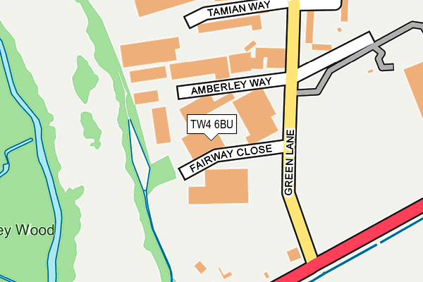 TW4 6BU map - OS OpenMap – Local (Ordnance Survey)
