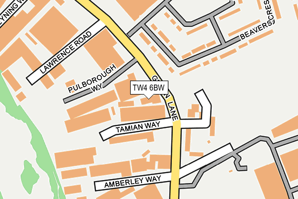 TW4 6BW map - OS OpenMap – Local (Ordnance Survey)
