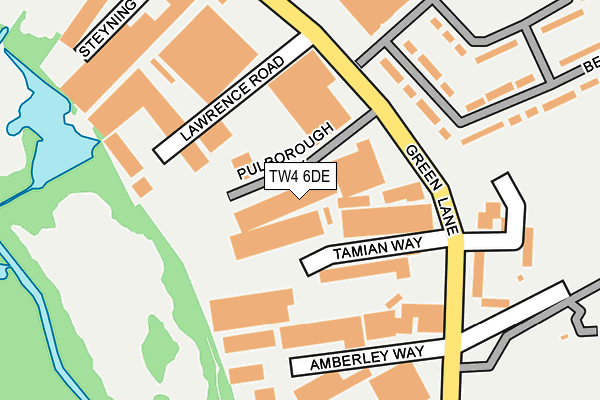 TW4 6DE map - OS OpenMap – Local (Ordnance Survey)
