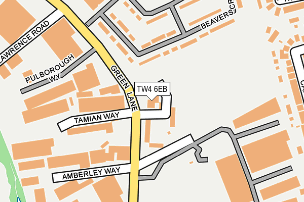 TW4 6EB map - OS OpenMap – Local (Ordnance Survey)