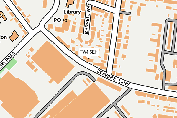 TW4 6EH map - OS OpenMap – Local (Ordnance Survey)