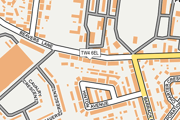 TW4 6EL map - OS OpenMap – Local (Ordnance Survey)