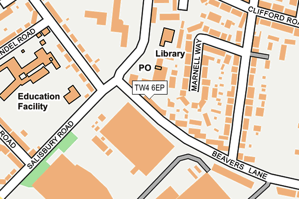 TW4 6EP map - OS OpenMap – Local (Ordnance Survey)