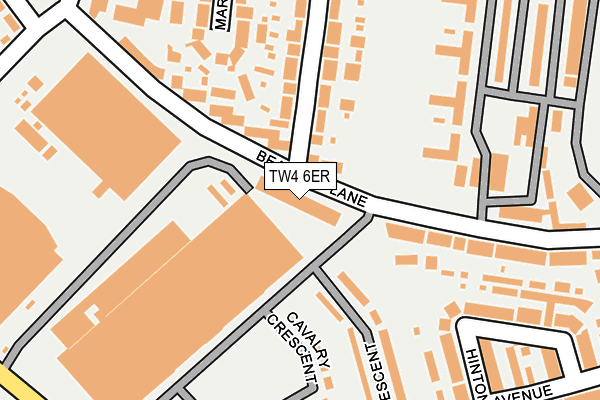 TW4 6ER map - OS OpenMap – Local (Ordnance Survey)