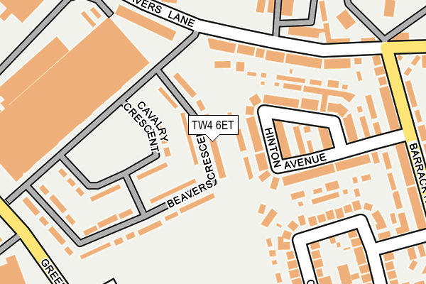 TW4 6ET map - OS OpenMap – Local (Ordnance Survey)