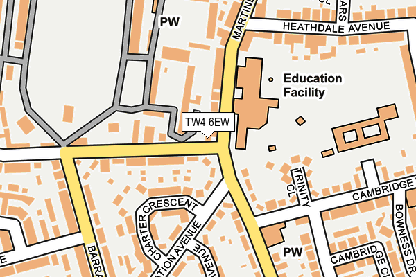TW4 6EW map - OS OpenMap – Local (Ordnance Survey)