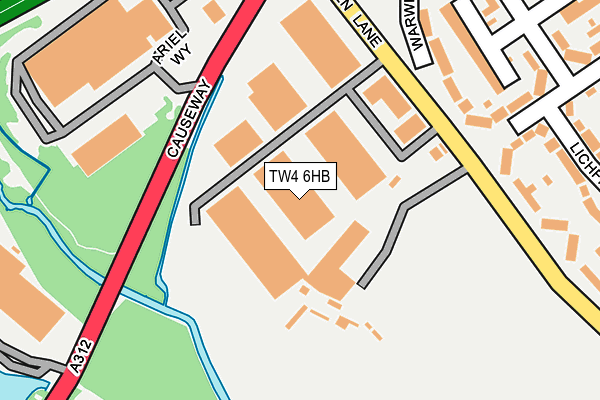 TW4 6HB map - OS OpenMap – Local (Ordnance Survey)